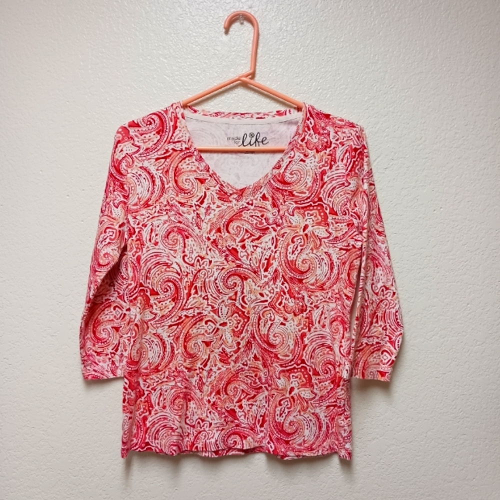 Made for Life Pink Paisley Top